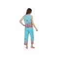 thumbnail image 6 of La Cera Women's Roses Pajamas - Floral Print Sleeveless Shirt Capri Pants PJ Set, Aqua Blue - Small, 6 of 8