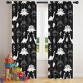 thumbnail image 5 of Blackout Kids Curtains,Black White Dinosaur Skeletons Bold Childrens Insulated Curtains Set Of 2,Bedroom Essentials,Toddler Room Decor 42"x84", 5 of 5