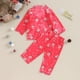 thumbnail image 4 of Lioraitiin-Conjunto de pijamas navideños para niños y niñas, ropa de dormir de 2 piezas, de manga larga, con alce y pantalones largos, 4 of 4