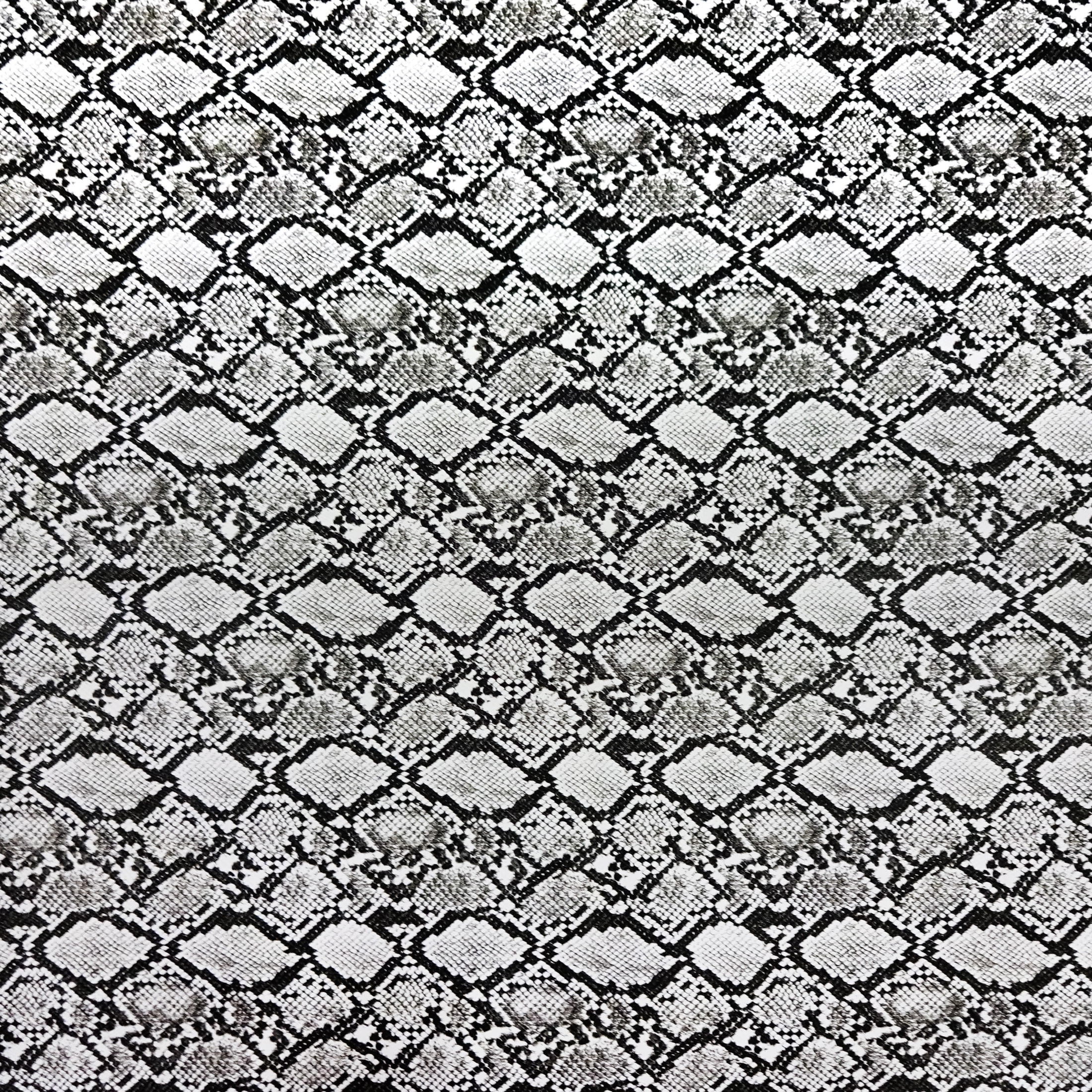 Shason Textile 54" x 8 Yards 100% Polyester Faux Snake Leather Apparel, White