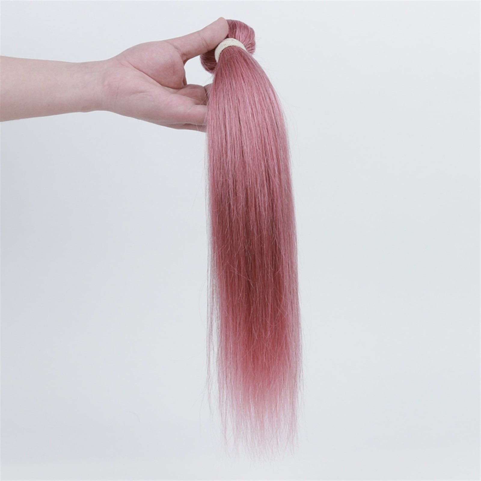 Human Hair Bundles Pink Brazilian Hair Weave Bundles Silky Straight Hair Bundles 1 Bundles Hair