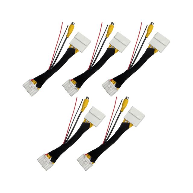 5X 28 Pin Car RCA Video Reverse Camera Convert Cable Adapter for 2 3 6 -5 Demio Axela Roadster MX-5 Miata