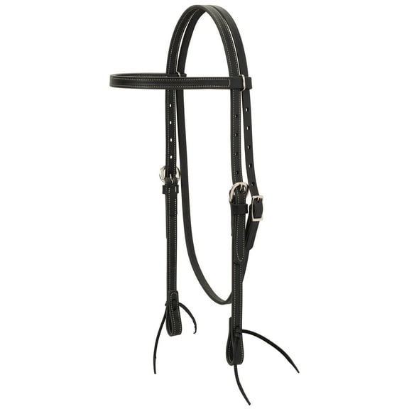 Weaver Leather Black Latigo Leather Browband Headstall