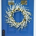 thumbnail image 3 of Front Door Wreath Farmhouse Grapevine Wreath Artificial Forsythia Flower Wreath Spring Wreaths, 3 of 6