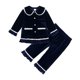 thumbnail image 1 of Pijamas de Navidad para niños pequeños, camisas de manga larga y pantalones de color rojo liso, traje de regalo para el primer Festival de Navidad, ropa de dormir de Navidad, 1 of 4