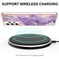thumbnail image 2 of Allytech Galaxy A53 5G Case, Pretty Marble Design Heavy Duty Shockproof Hybrid Hard PC Soft TPU Bumper Three Layer Drop Protection Anti-Fall Cover Case for Samsung Galaxy A53 5G - Purple, 2 of 5