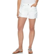 Scoop Women’s Destructed Fray Hem Retro Boyfriend Shorts