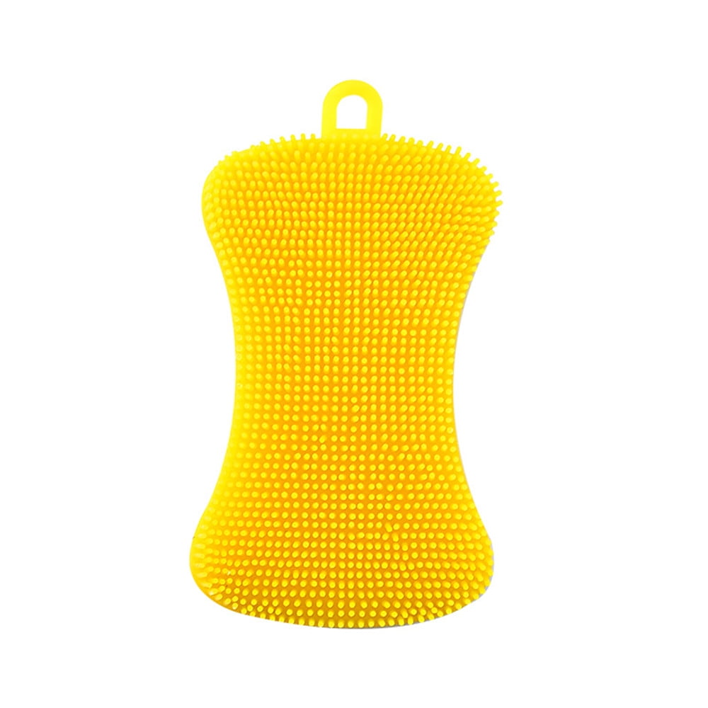 Silicone Sponge Dish Washing Kitchen Scrubber, 1 Pack Reusable Dish