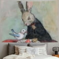 thumbnail image 2 of Orinice Rabbit Bird Plate Tapestry Wall Hanging Unique Style Graphic Tapestries Home Wall Decor Art for Living Room Bedroom Farmhouse Dorm Apartment, 4 Sizes Available 50x40inch, 2 of 6