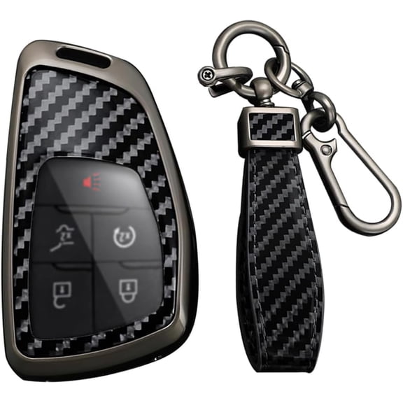 Key Fob Cover Compatible with Chevrolet Silverado Traverse Equinox Buick Envision 2022-2025 Keychain Case Holder Protector,A Black