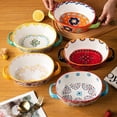 thumbnail image 5 of Oven Clay Pot, Tableware Thousand Layer Deep Ceramic Baking Tray With Handle,800ML, 5 of 5