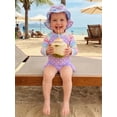 thumbnail image 5 of BemeyourBBs Toddler Baby Girl Heart Swimsuit Infant Bathing Suit One-Piece Swimsuits With Sun Hat Set Ruffle Rash Guard Long Sleeve Swimwear Summer Beach Wear, 5 of 9