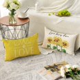 thumbnail image 5 of Hello Love Sunflower Bicycle Yellow Throw Pillow Covers, 12 x 20 Inch Flowers Summer Spring Cushion Case for Sofa Couch Set of 4, 5 of 6