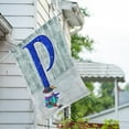 thumbnail image 3 of America Forever Winter Monogram Letter P House Flag Vertical Double Sided 28 x 40 inches Snowman in Winter Holiday Seasonal Flags for Outdoor, Yard, Porch Decoration, Merry Christmas House Flag, 3 of 5