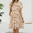 thumbnail image 2 of Pixelated Nudity Censored Light Skin Dress Fashion Beach Short Sleeve Dresses Female Party Printed Sundress, 2 of 7