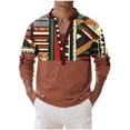 thumbnail image 1 of Mens Casual Manga Corta Botón Abajo Camisas V-Cuello Botones Casual Tops Moda Impresa para Hombres, 1 of 5