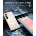 thumbnail image 3 of KOMI pour Samsung Galaxy S25 Case : pour Galaxy S24 Case Military Grade Drop Protection Anti Yellowing Cell Phone Étui - Rugged Shockproof Protective Bumper Transparent Cases Clear Magnetic, 3 of 5