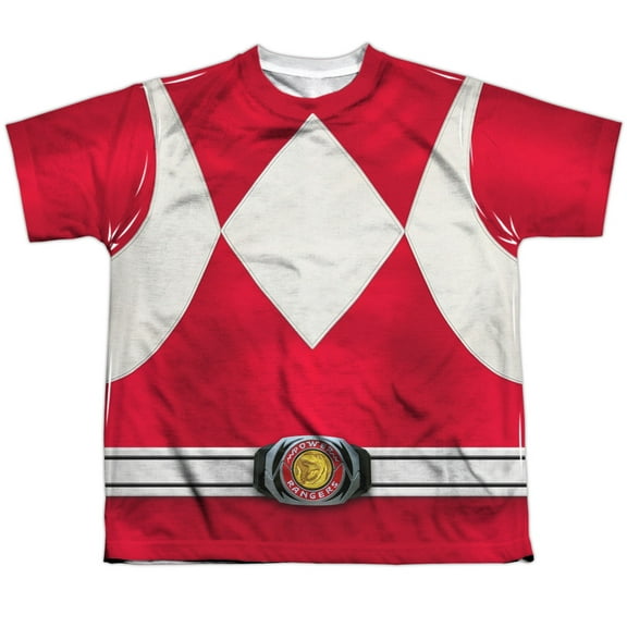 Power Rangers - Red Ranger (Front/Back Print) - Youth Short Sleeve Shirt - Medium