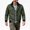 Green, variant on Mens Casual Jacket Cotton Full Zip Coat with Shoulder Straps and Pockets Classic Fit Windbreaker for Spring Fall Outdoor XXL