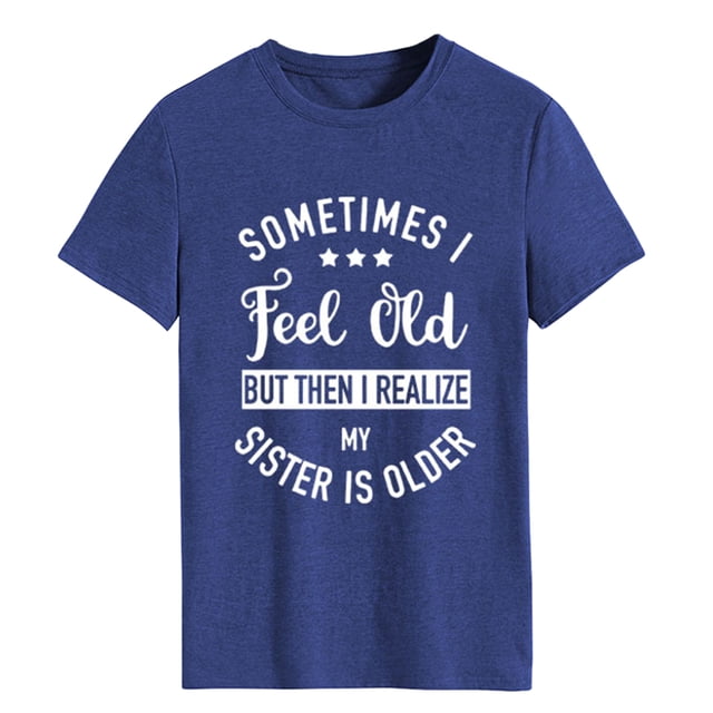 Blusa informal de cuello redondo y manga corta para mujer, elegante y moderna, con estampado retro en azul y blanco