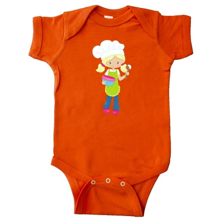 

Inktastic Baking Girl Girl With Blonde Hair And Ponytails Gift Baby Girl Bodysuit