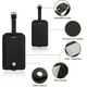 thumbnail image 4 of 2 Pcs Luggage Tags, Leather Baggage Labels, Suitcase Name ID Card Tag Set, Leather Tags Travel Handbag(Black), 4 of 5