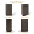 thumbnail image 4 of Noble House Great 10-Gallon Tilt-Out Trash Can Cabinet, Woodgrain Hidden Bin with Drawer for Kitchen, Bathroom, Walnut, 4 of 13