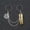 Gold, variant on PENTAGRAM & NATURAL QUARTZ CHAINED DOUBLE RINGS Pentacle Crystal Wiccan Gothic-Blue + Gold