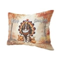 thumbnail image 2 of Happy Thanksgiving English Setter Turkey Costume Pumpkins Autumn Leaves Pillow Cushion Double Sided Dog Lover Throw Pillow - 130144, 2 of 4