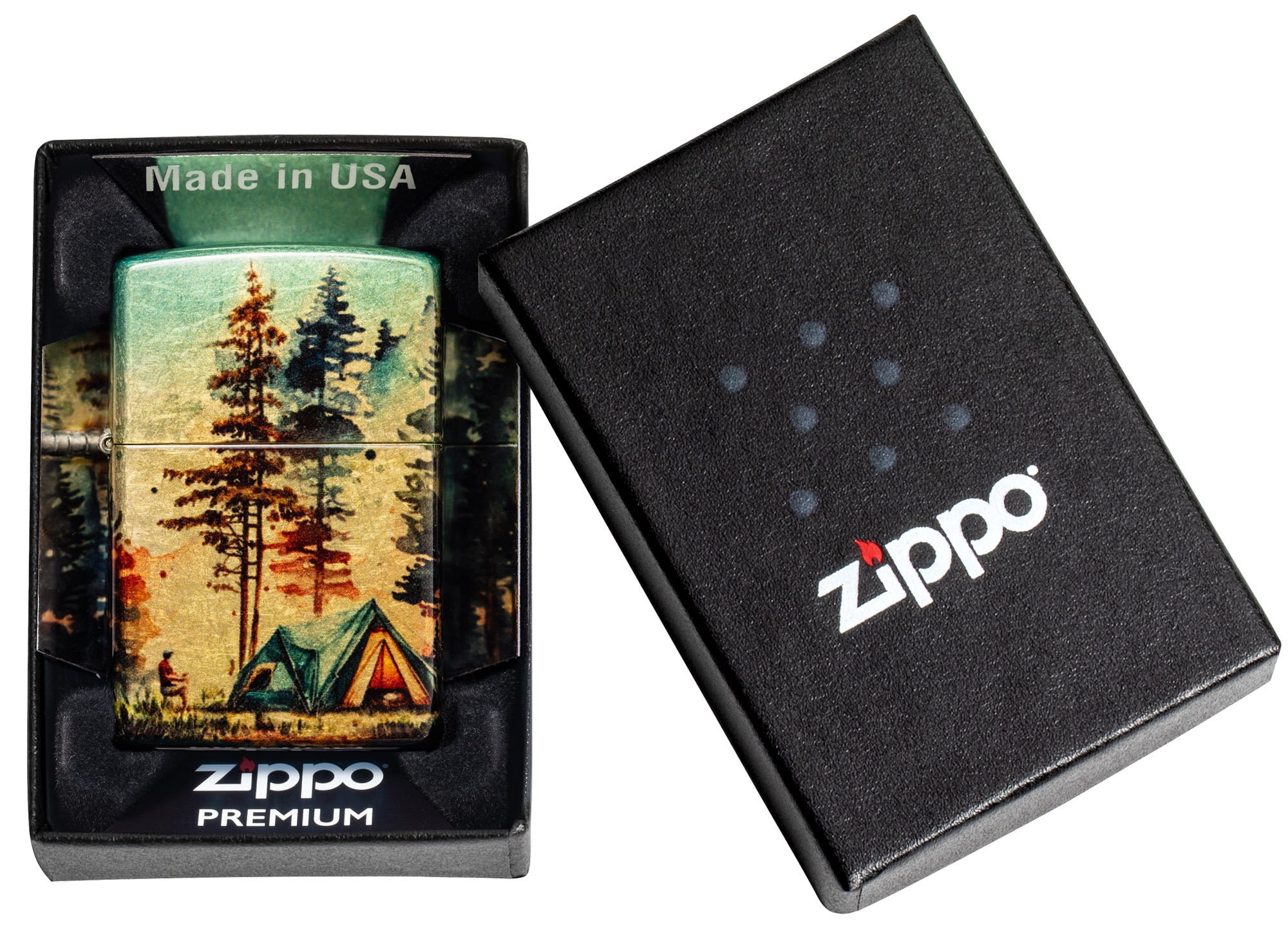 Zippo Off the Grid Design 540 Tumbled Brass Pocket Lighter