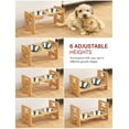 thumbnail image 3 of Vantic Elevated Dog Bowls-Adjustable Raised Dog Bowls with Stand for Small Size Dogs and Cats,Durable Bamboo Dog Feeder with 2 Stainless Steel Bowls and Non-Slip Feet, 3 of 6