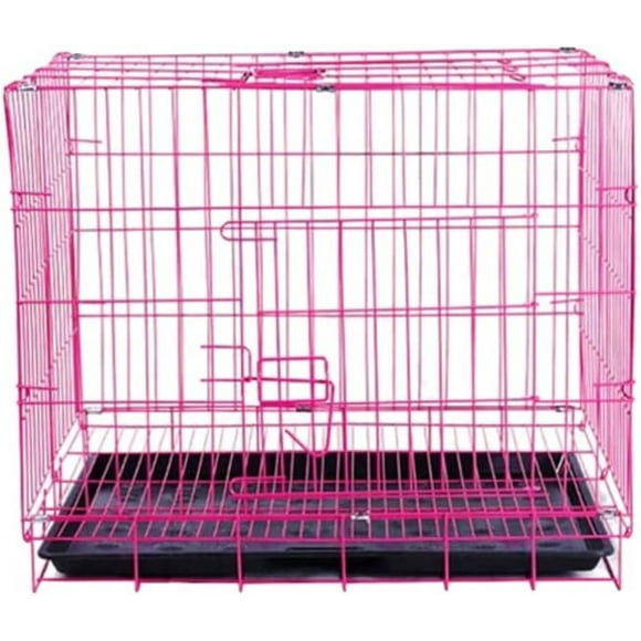 FYBTO Extra Large Dog Crate, Durable Iron Metal, Pink, 150 in-0625