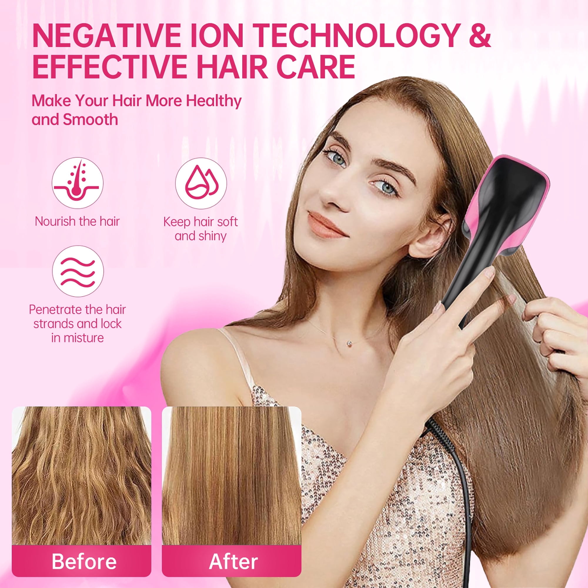 Morfone Hair Dryer and Blow Dryer Brush in One, Hair Dryer and Styler Volumizer with Negative Ion, Hair Styler for Smooth, Frizz-Free Results for All Hair Types