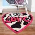 thumbnail image 4 of Elodie Tapis de Chaise de Jeu Mignon en Forme de Cœur Tapis de Chaise de Bureau Moderne pour Chaises à Roulettes Rose Dur, 4 of 6