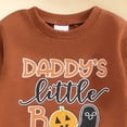 thumbnail image 6 of yboeqw Toddler Baby Boys Clothing Outfits 2 Piece Trendy Print Long Sleeve Round Neck T-Shirt and Relaxed Fit Pants Sets Brown,Size 2-3 Years, 6 of 7