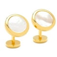 thumbnail image 2 of Men's Double Sided Gold Mother of Pearl Beveled Stud Set, 2 of 2