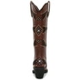 thumbnail image 5 of Ferwind Women's Cowgirl Boots Rhinestone and Studded Pull On Adult Brown  8, 5 of 8