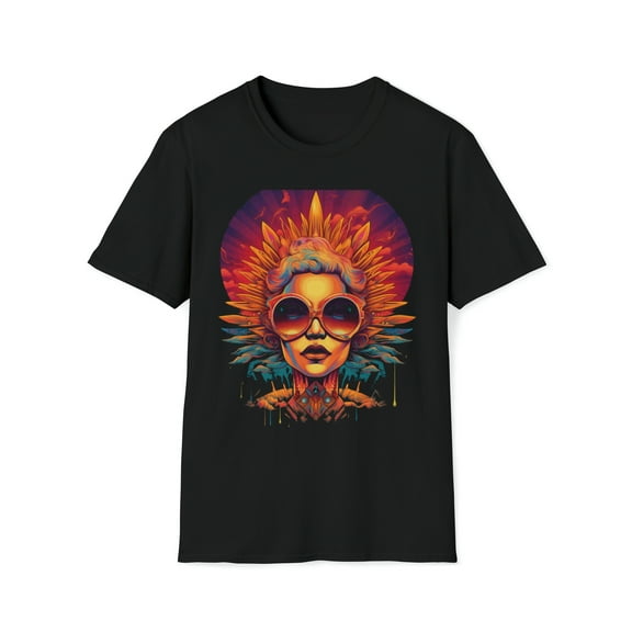 Sun Woman Unisex Softstyle T-Shirt Boho Hippie Chic Festival Inspired