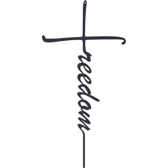 Freedom Cross - Metal Wall Art
