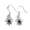 lapis-lazuli, variant on Real 925 Sterling Silver Dangle Drop Earrings For Women, Genuine Turquoise Pear Gemstone Beautiful Handcrafted December Birthstone Earrings