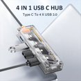 thumbnail image 3 of Estación de Acoplamiento Hub USB C 4 en 1, Adaptador Divisor de Alta Velocidad de 5 Gbps para Portátiles, PC y Tabletas., 3 of 5