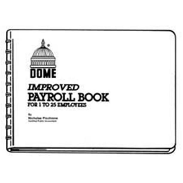 Dome Publishing Company- Inc. DOM625 Livres de Paie- 1-25 Employés- 10in.x6-.50in.- Vert