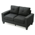 thumbnail image 4 of Glory Furniture Newbury Twill Fabric Modular Loveseat in Black, 4 of 5
