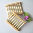 thumbnail image 2 of Set de 4 jaboneras de madera de bambú natural - Jabonera hecha a mano - Perfecta para la ducha y el lavabo - Almacenamiento higiénico de jabón - Sin plástico y antibacteriano, 2 of 5