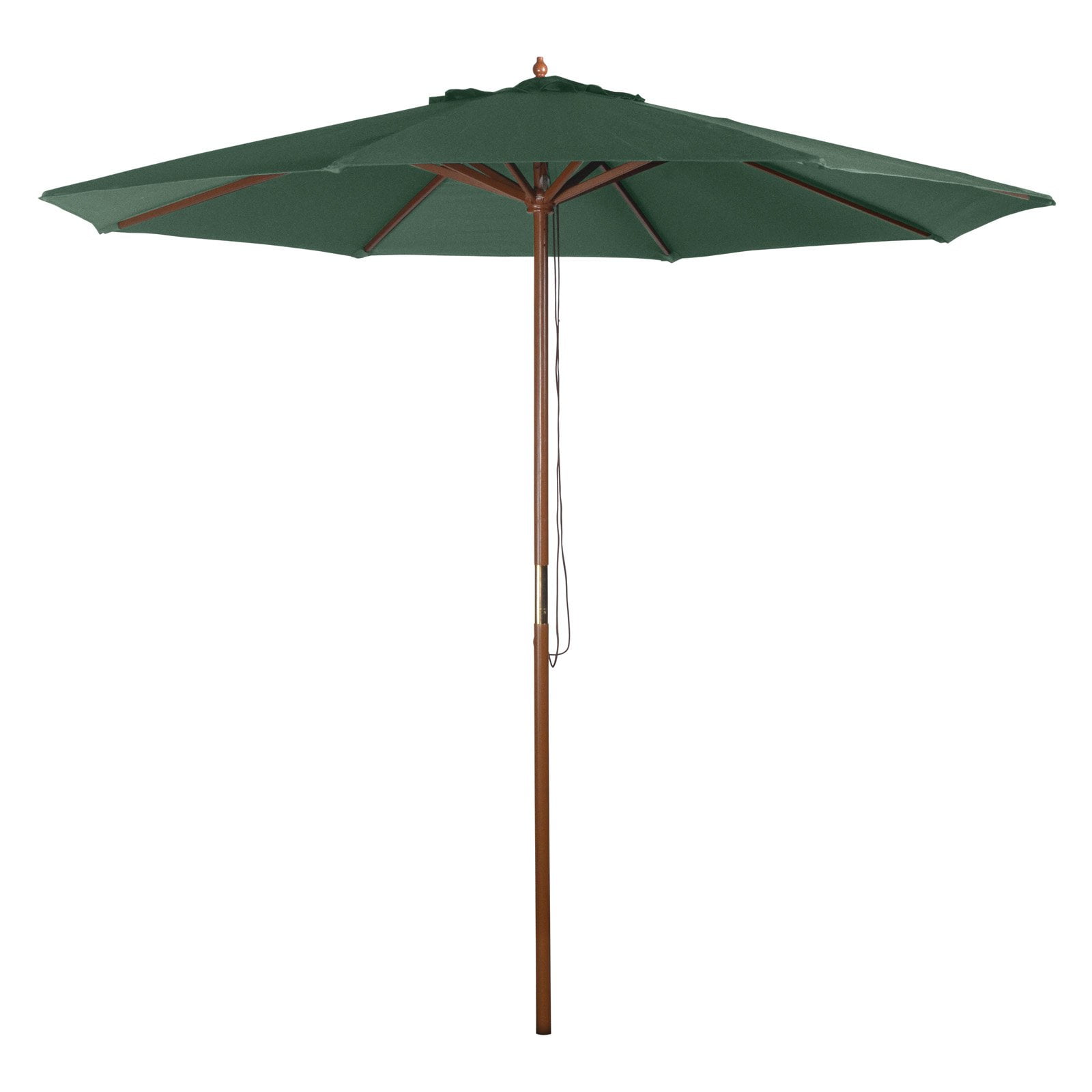 bond offset patio umbrella Bond Manufacturing Bond Shade Factory 9 Ft. Wooden Double Pulley Green Market  Umbrella — Residential Use, Standard Application