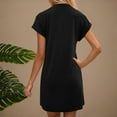 thumbnail image 6 of yillto Women's Coverups Cap Short Sleeve Tshirt Dress Casual Loose Knee Length Beach Mini Dresses, 6 of 7