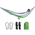 thumbnail image 5 of Hamaca para acampar al aire libre, hamaca doble individual a juego con colores de tela de paracaídas, 5 of 5