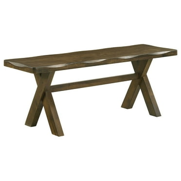Plethoria Home Rustic Nutmeg Wood Bench