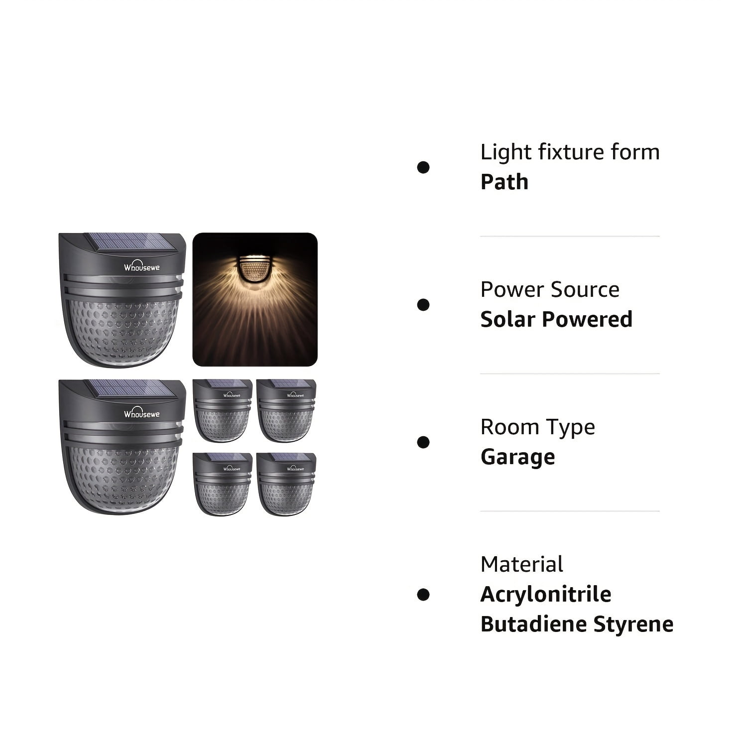 6 Pack Solar Fence Lights, LED Solar Deck Lights Breathing/Constant Mode, Outdoor Solar Light for Fence, Yard, Garden, Garage, Stairway, Gate, Warm Light
