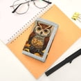 thumbnail image 7 of JIALIOU Nylon Trifold Card Wallet with ID Window Zipper Pocket for Men Women Teen Cute Owl with Autumn Leaves, 7 of 7